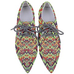Trendy Chic Modern Chevron Pattern Pointed Oxford Shoes by GardenOfOphir