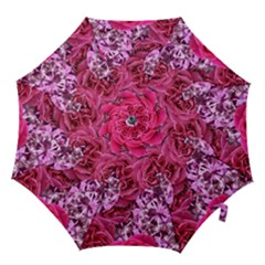 Roses Pink Tourmaline Seamless Hook Handle Umbrellas (large) by Jancukart