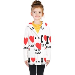 I Love Elijah Kids  Double Breasted Button Coat by ilovewhateva