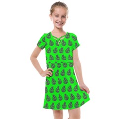 Ladybug Vector Geometric Tile Pattern Kids  Cross Web Dress by GardenOfOphir