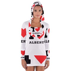 I Love Albert Long Sleeve Hooded T-shirt by ilovewhateva