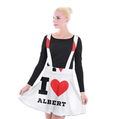 I Love Albert Suspender Skater Skirt by ilovewhateva