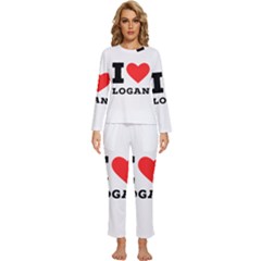 I Love Logan Womens  Long Sleeve Lightweight Pajamas Set by ilovewhateva