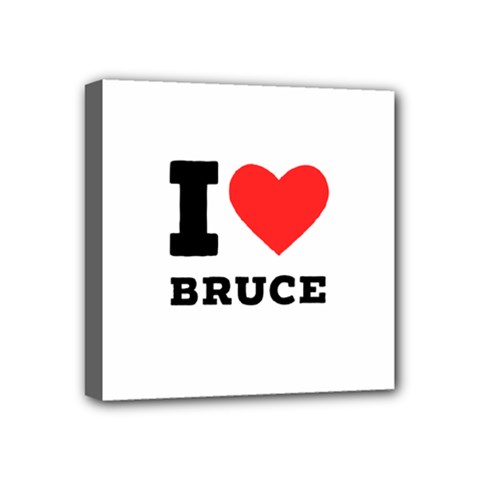 I Love Bruce Mini Canvas 4  X 4  (stretched) by ilovewhateva