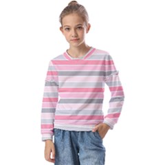 Background-01 Kids  Long Sleeve Tee With Frill 