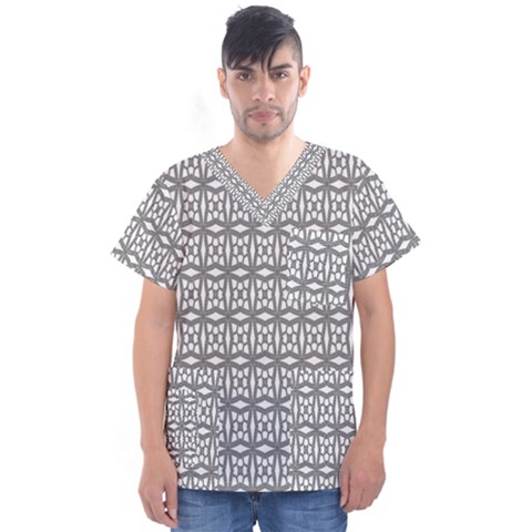 Celtic-knot 01 Men s V-neck Scrub Top by nateshop