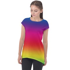 Spectrum Cap Sleeve High Low Top by nateshop