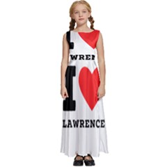 I Love Lawrence Kids  Satin Sleeveless Maxi Dress by ilovewhateva