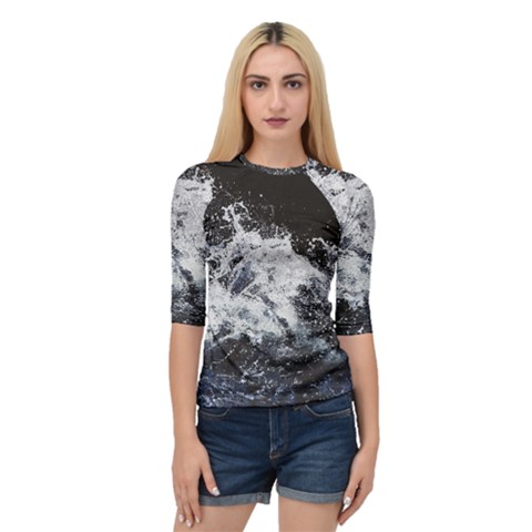 Tempestuous Beauty Art Print Quarter Sleeve Raglan Tee by dflcprintsclothing