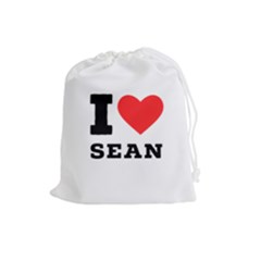 I Love Sean Drawstring Pouch (large) by ilovewhateva