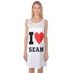 I love sean Sleeveless Satin Nightdress