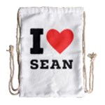 I love sean Drawstring Bag (Large)