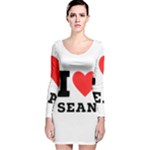 I love sean Long Sleeve Velvet Bodycon Dress