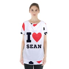 I Love Sean Skirt Hem Sports Top by ilovewhateva