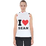 I love sean Mock Neck Shell Top