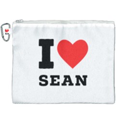 I Love Sean Canvas Cosmetic Bag (xxxl) by ilovewhateva