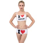 I love sean Layered Top Bikini Set