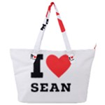 I love sean Full Print Shoulder Bag