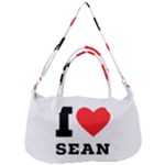 I love sean Removal Strap Handbag