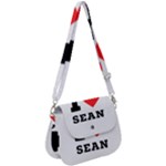 I love sean Saddle Handbag