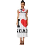 I love sean Sleeveless Round Neck Midi Dress