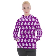 Ladybug Vector Geometric Tile Pattern Women s Hooded Pullover by GardenOfOphir