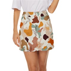 Shapes Pattern Mini Front Wrap Skirt by BlackRoseStore
