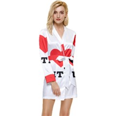 I Love Keith Long Sleeve Satin Robe by ilovewhateva