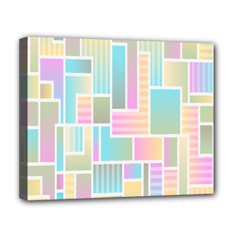Color-blocks Deluxe Canvas 20  X 16  (stretched) by nateshop