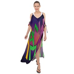 Dancing Maxi Chiffon Cover Up Dress by nateshop