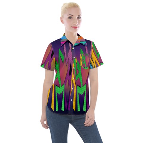 Dancing Women s Short Sleeve Pocket Shirt by nateshop