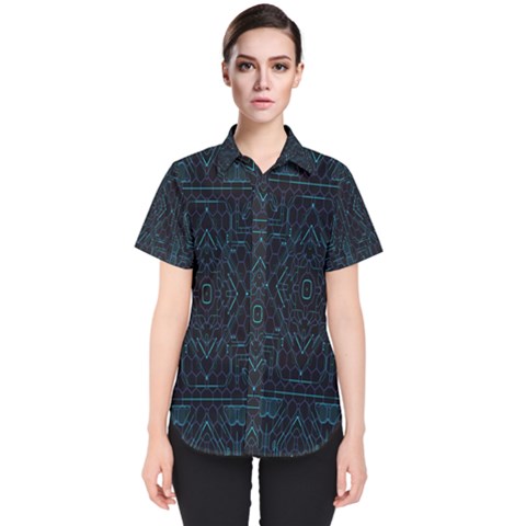 Geometric-art-003 Women s Short Sleeve Shirt by nateshop