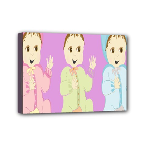 Happy 02 Mini Canvas 7  X 5  (stretched) by nateshop