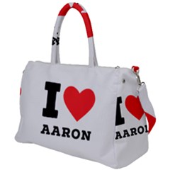 I Love Aaron Duffel Travel Bag by ilovewhateva