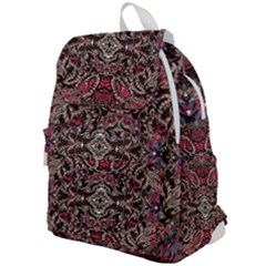 Pink Brown Liquify Repeats Iii Top Flap Backpack by kaleidomarblingart