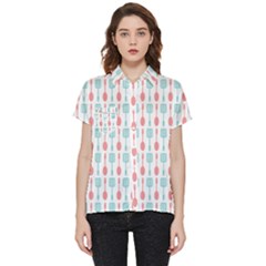 Spatula Spoon Pattern Short Sleeve Pocket Shirt by GardenOfOphir