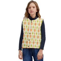 Spatula Spoon Pattern Kid s Short Button Up Puffer Vest	 by GardenOfOphir