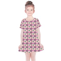 Cute Floral Pattern Kids  Simple Cotton Dress by GardenOfOphir