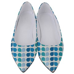 Blue Green Leaf Pattern Women s Low Heels by GardenOfOphir