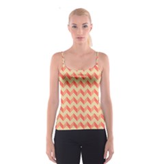 Modern Retro Chevron Patchwork Pattern Spaghetti Strap Top by GardenOfOphir