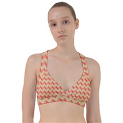 Modern Retro Chevron Patchwork Pattern Sweetheart Sports Bra by GardenOfOphir