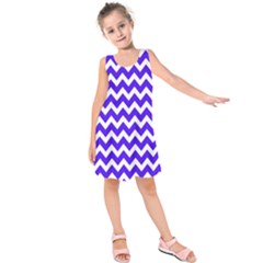 Chevron Pattern Gifts Kids  Sleeveless Dress by GardenOfOphir