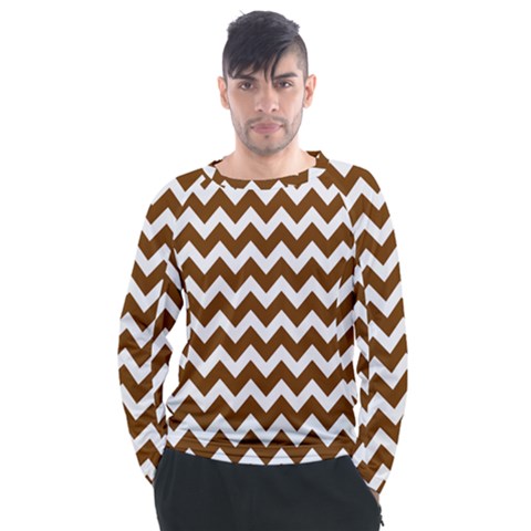 Chevron Pattern Gifts Men s Long Sleeve Raglan Tee by GardenOfOphir