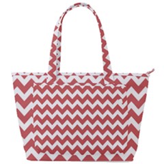 Coral Chevron Pattern Gifts Back Pocket Shoulder Bag  by GardenOfOphir