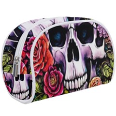 Sugar Skull With Flowers - Day Of The Dead Make Up Case (large) by GardenOfOphir