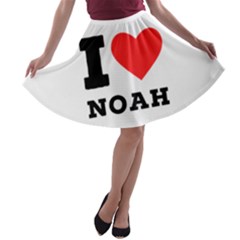 I Love Noah A-line Skater Skirt by ilovewhateva