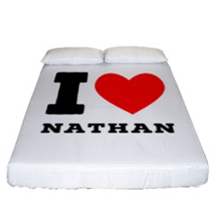 I Love Nathan Fitted Sheet (queen Size)