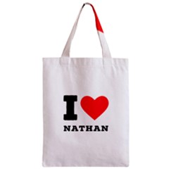 I Love Nathan Zipper Classic Tote Bag by ilovewhateva
