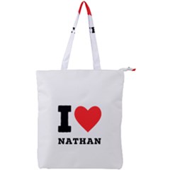 I Love Nathan Double Zip Up Tote Bag by ilovewhateva