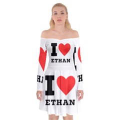 I Love Ethan Off Shoulder Skater Dress by ilovewhateva